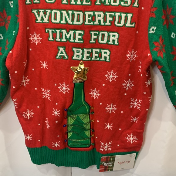 Spencer’s Light up Christmas Sweater Men’s size XL - Picture 3 of 6